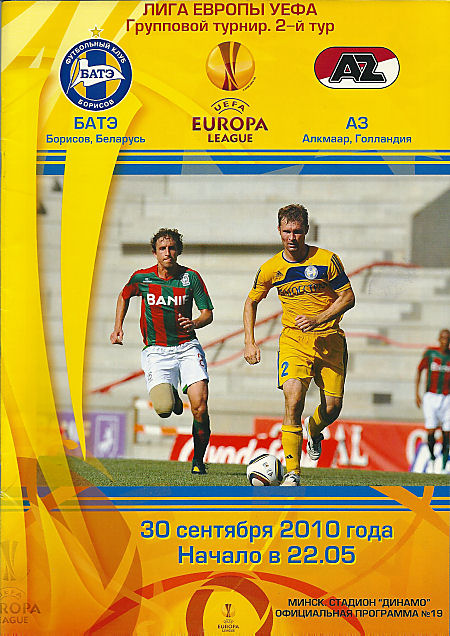 AZ Programma 30-sep-2010 Bate Borisov uit